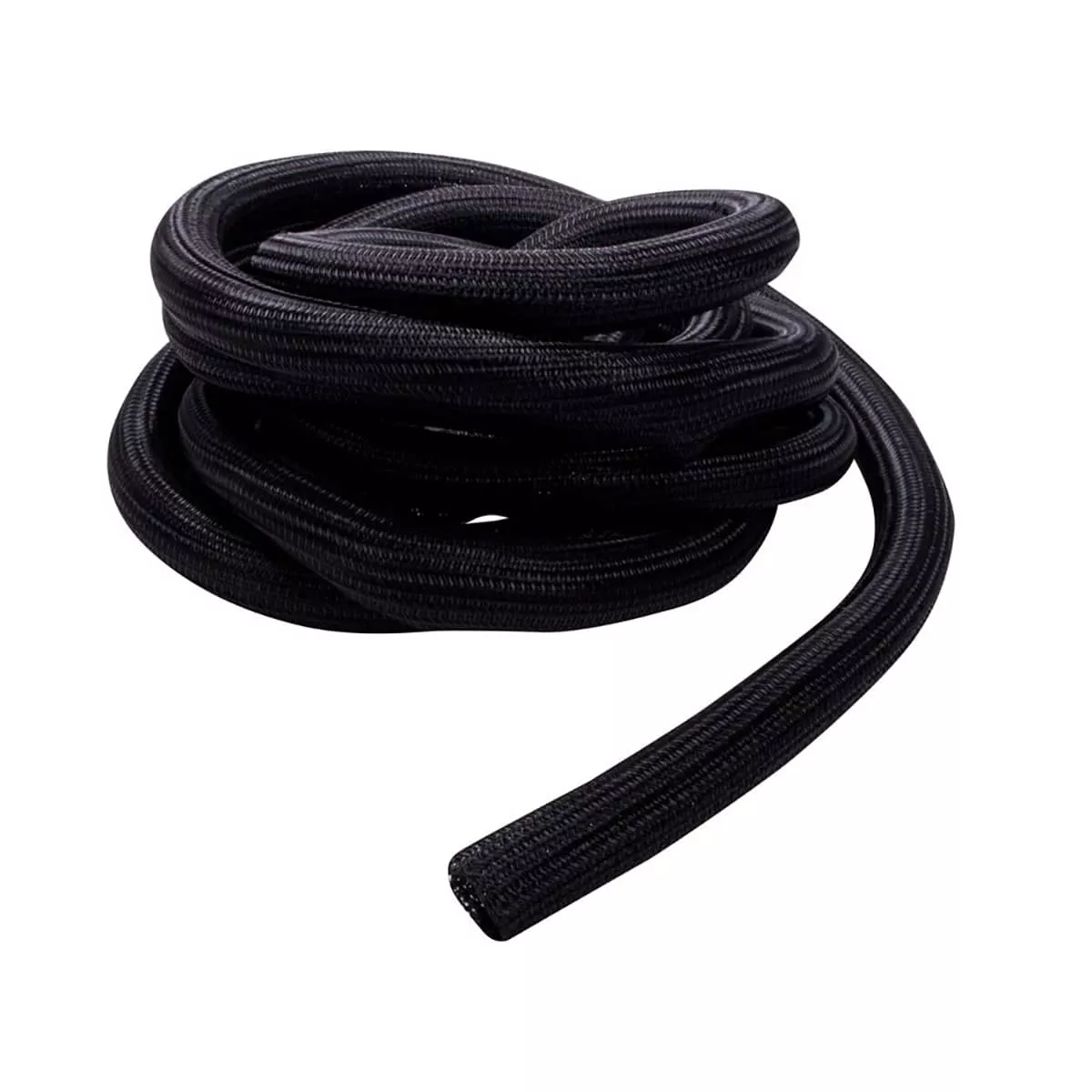 1/2IN SELF-WRAPPING SPLIT BRAID SLEEVING BLACK - 75FT-F6N050BK
