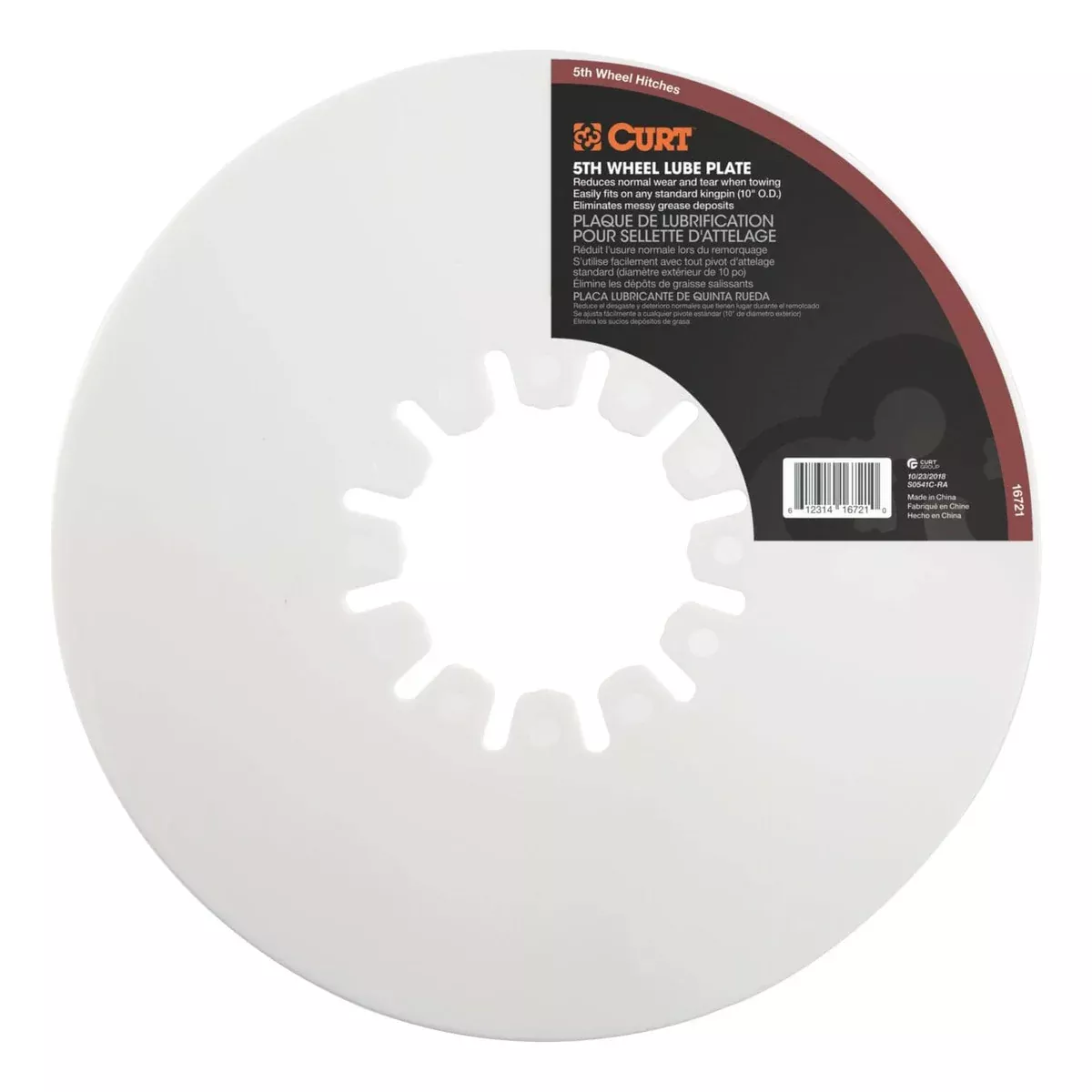 10" 5TH WHEEL LUBE PLATE-16721