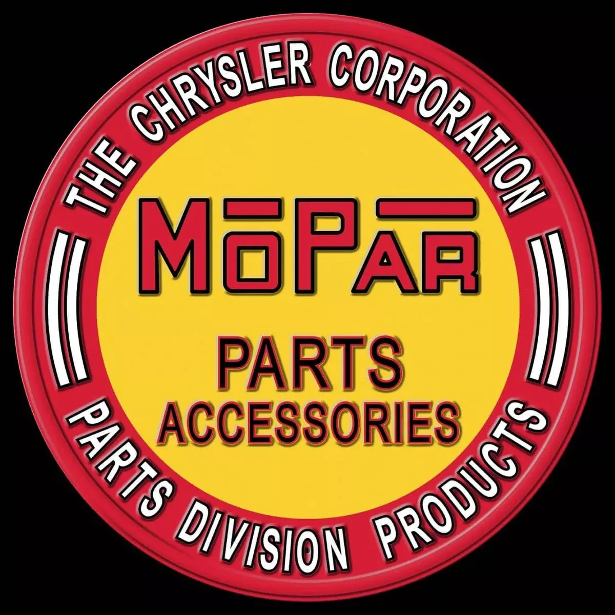 11.75" ROUND MOPAR EMBOSSED TIN SIGN-613