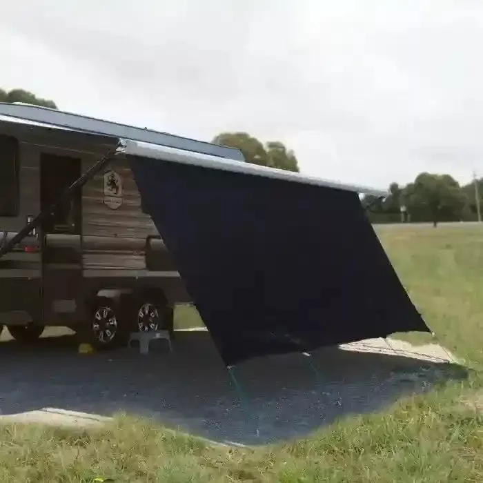 12ft Black Supex Privacy Screen for Caravans