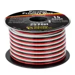 14 Gauge 2 Strand Red White 25' Roll