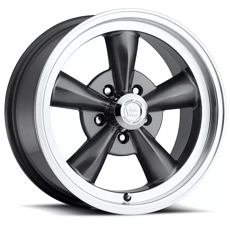 141H5861GM0 -Vision Legend 5 141 Series Gun Metal Machined Lip Wheel (15x8"/5x4.75")