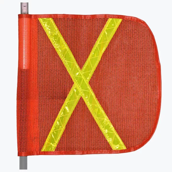 16" REFLECTIVE FLAG WITH AMBER X-EWR616