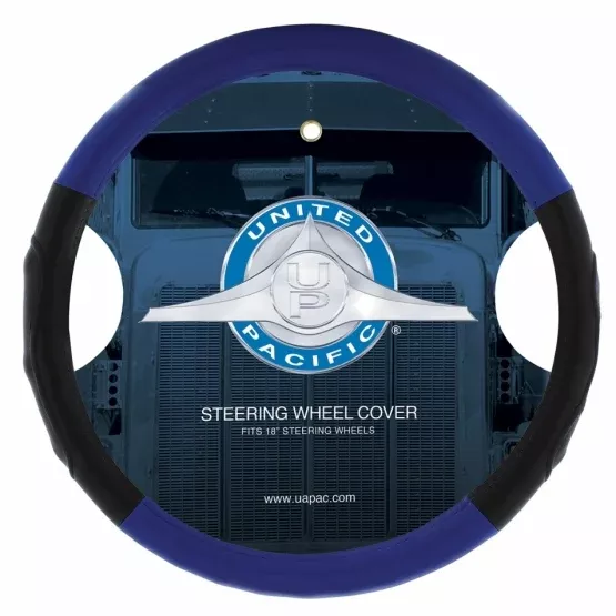 18" Duo Tone Steering Wheel Cover Black/Blue
