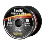 18 Gauge 3 Strand Red White Black 25' Roll