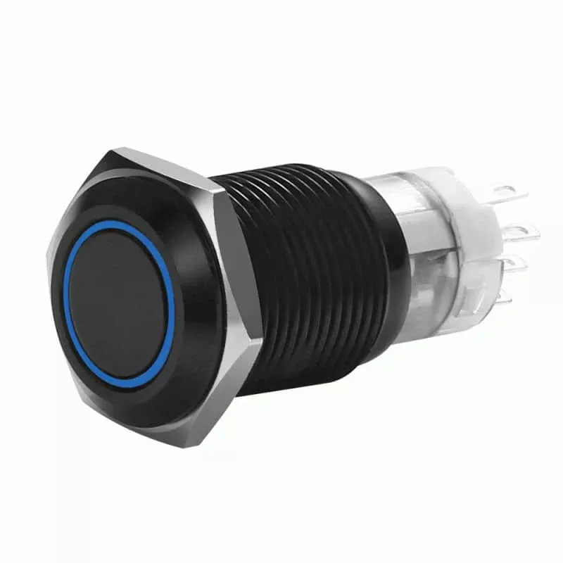 19MM BLACK MOMENTARY-MIBRBSB19