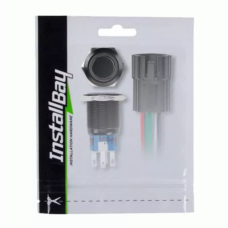 19MM BLACK ROUND SWITCH-IBRBSY19