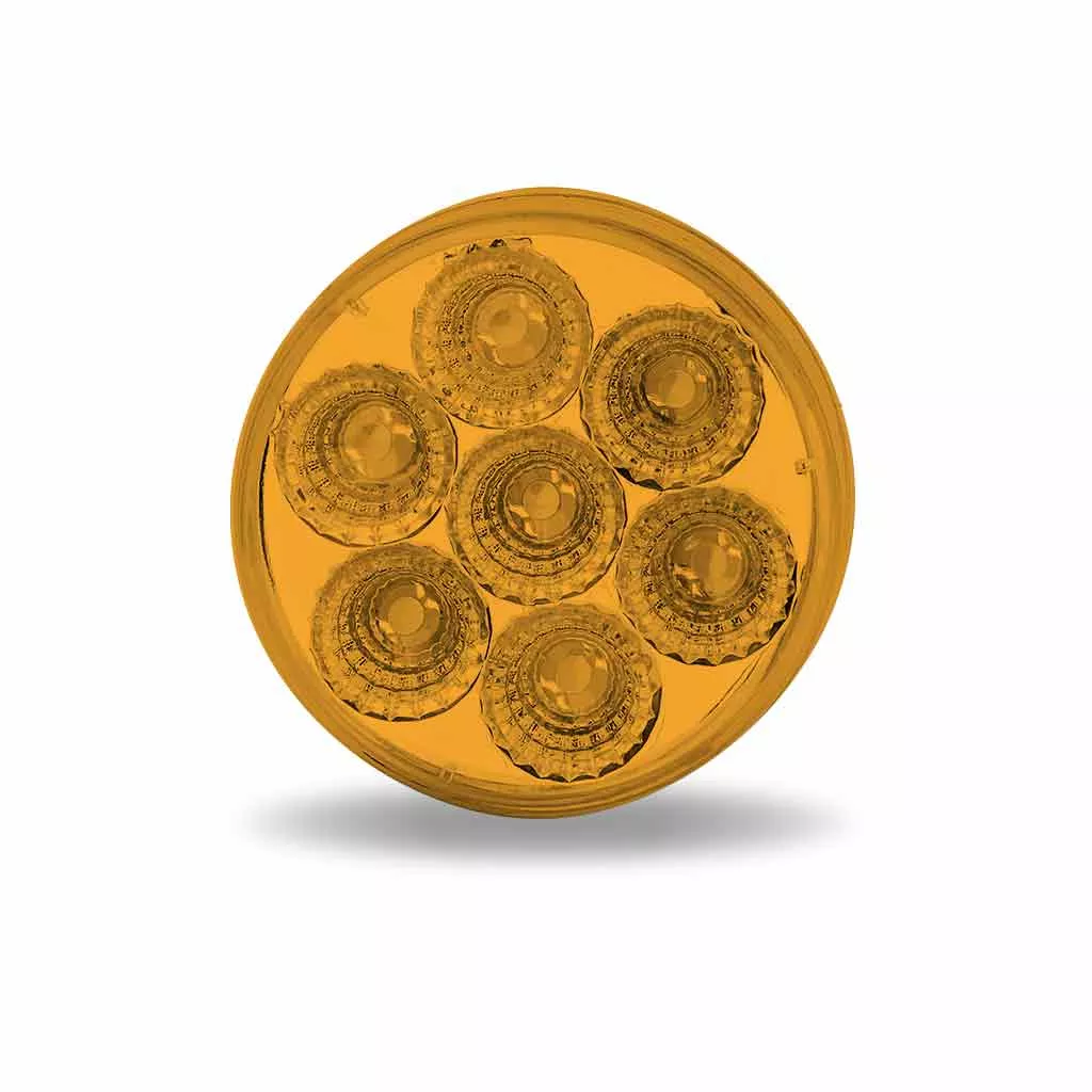2" Amber Round Marker LED Light - 7 Diodes