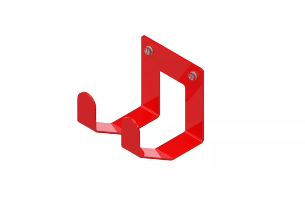 2-HOOK SHOVEL/RAKE HOLDER RED-3001300-03
