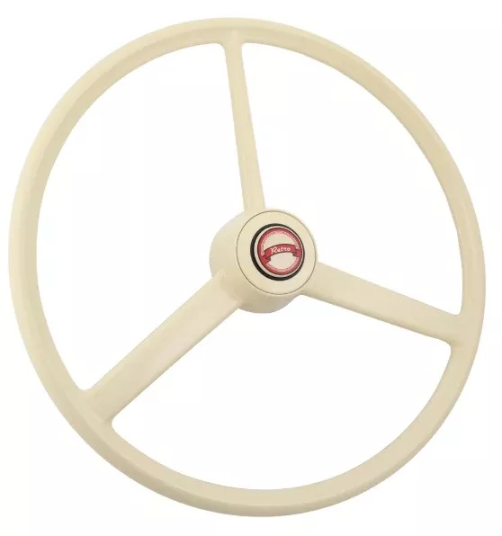 20” Retro Bone Ivory Steering Wheel