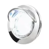 3/4 Mini LED Light with Chrome Bezel with Visor White/Clear