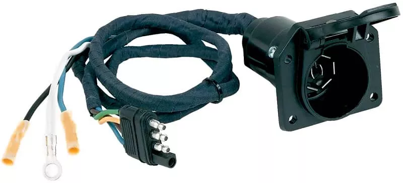 4-FLAT TO 7-BLADE PRE-CABLED ADAPTOR WITH 25' WIRE-PT2547PC