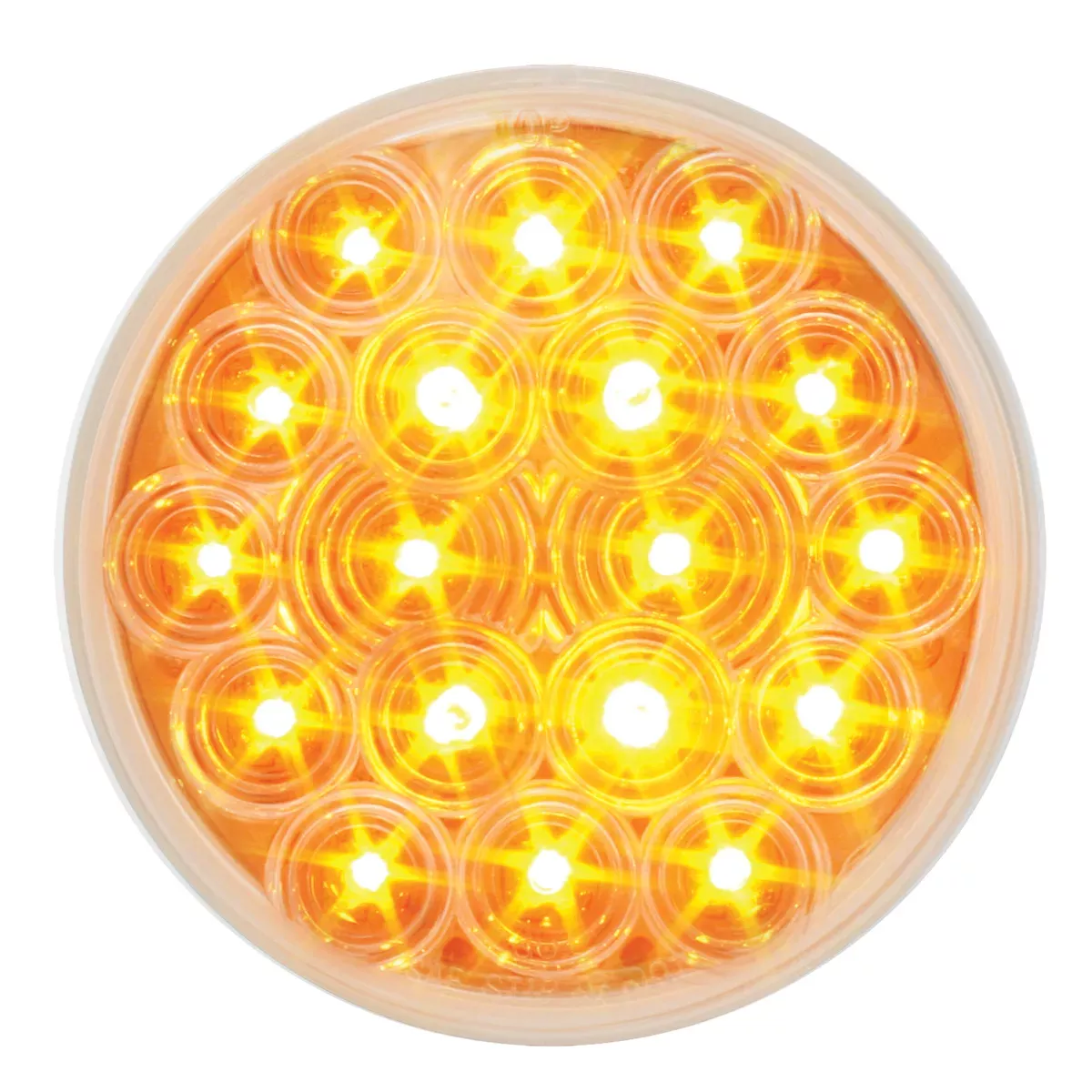 4" Fleet 18 LED 3 Pin Round Plug Sealed Light- Amber/Clear