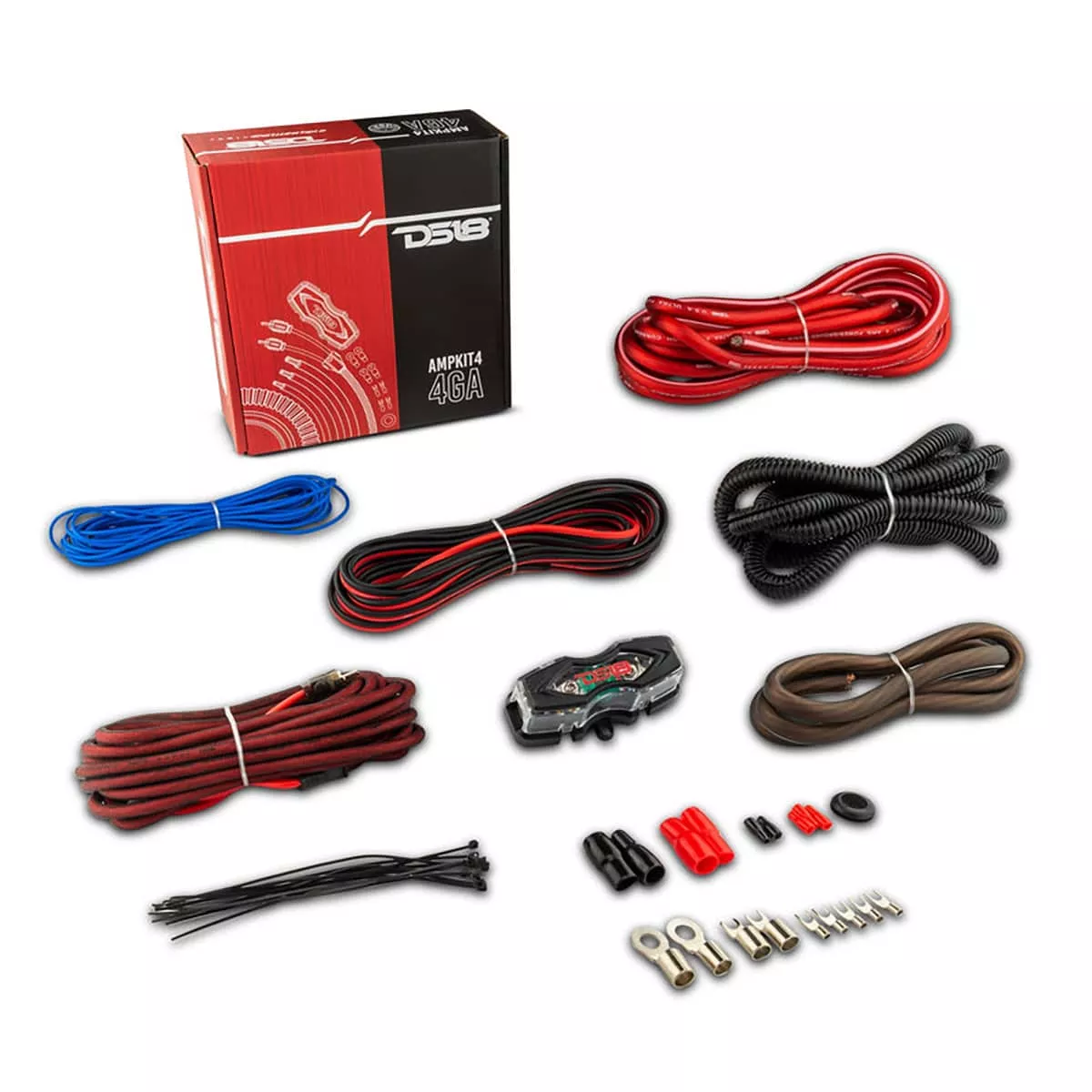 4-GA AMP INSTALLATION KIT | RED-AMPKIT4