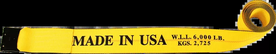 4" Heavy Duty Winch Strap with Flat Hook