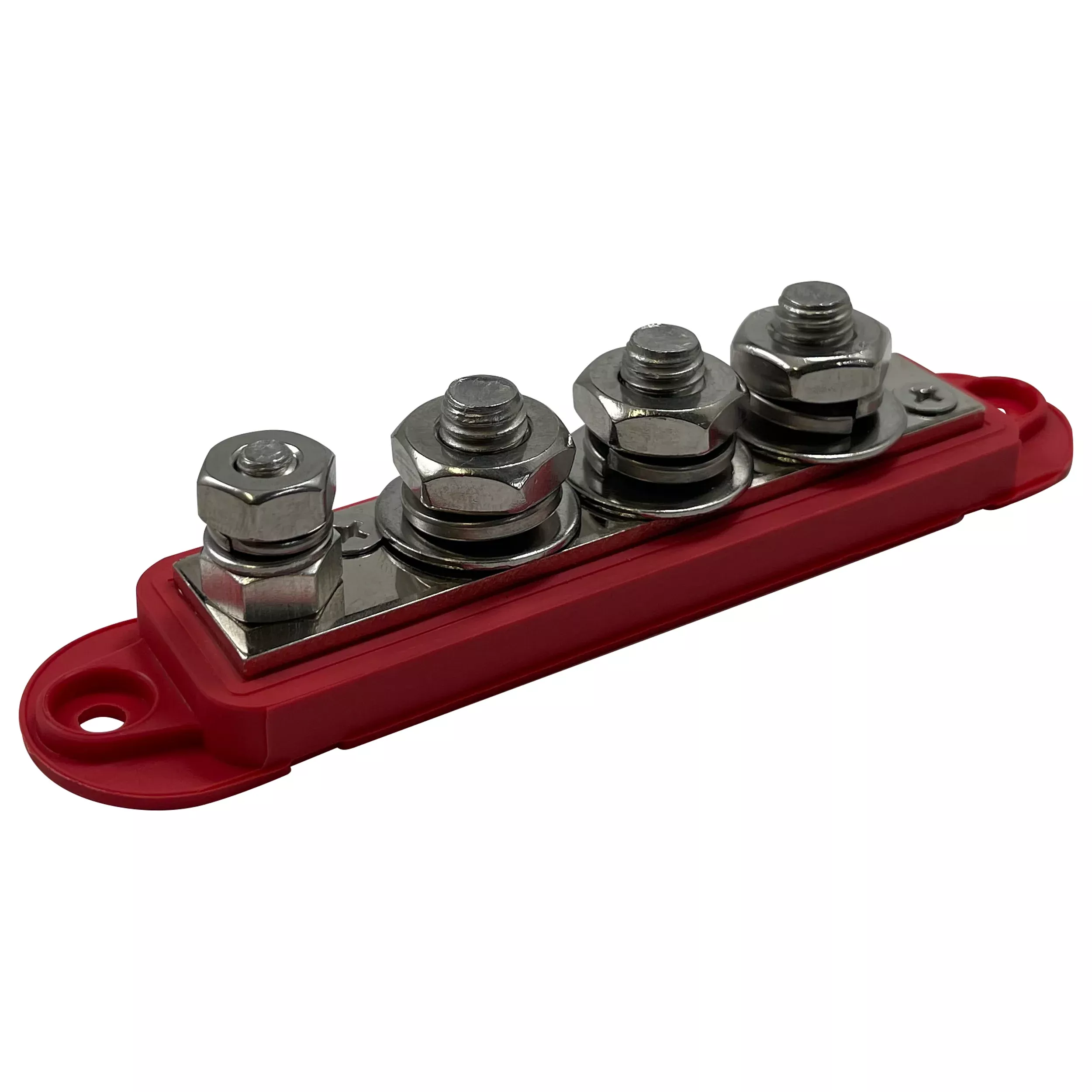 4-Point Terminal Busbar - 3/8" Power & Ground Distribution Block