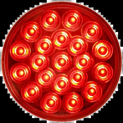 4" Round Red / Red 21 Diode LED Stop Turn And Tail Light