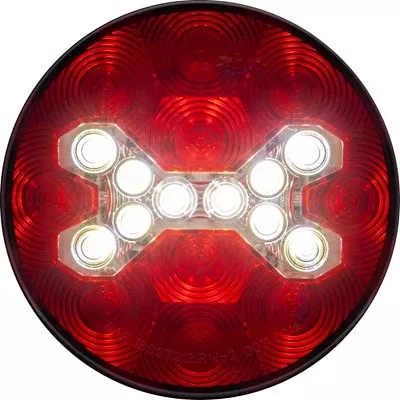 4" Stop Turn Tail Fusion With Cross Pattern Center Backup Light