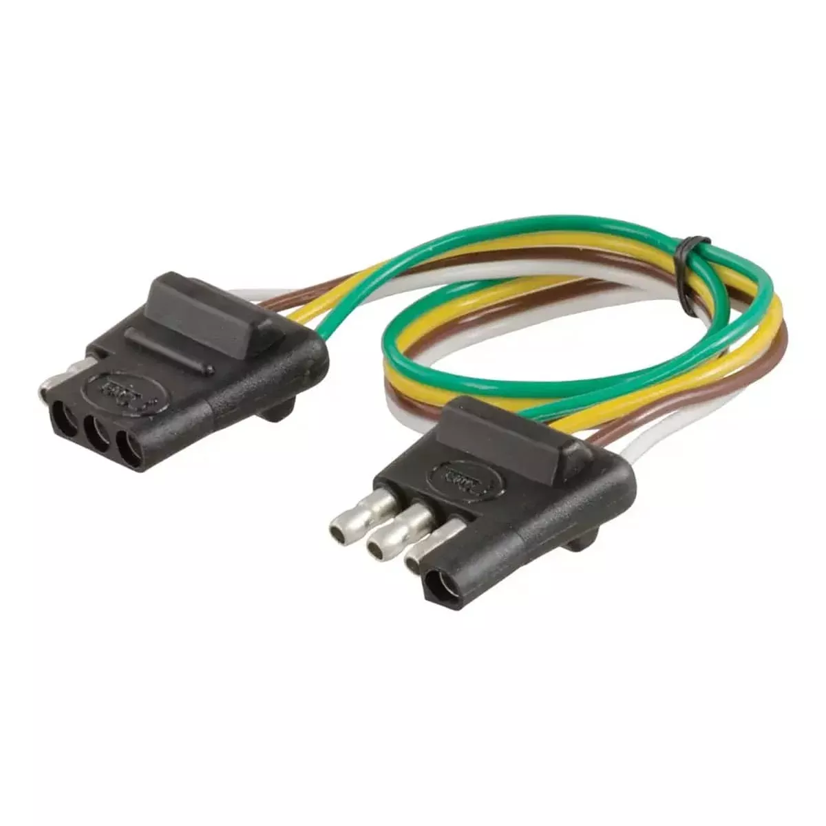 4-Way Flat Connector Plug & Socket with 12" Wires (Packaged)-58381