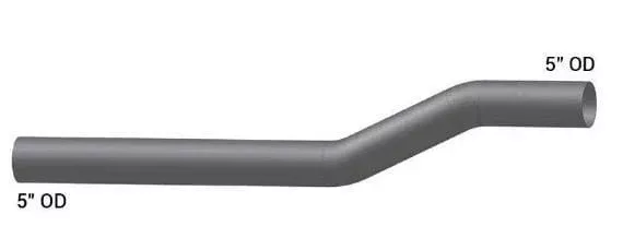5" 2-Bend OD/OD Aluminized Pipe