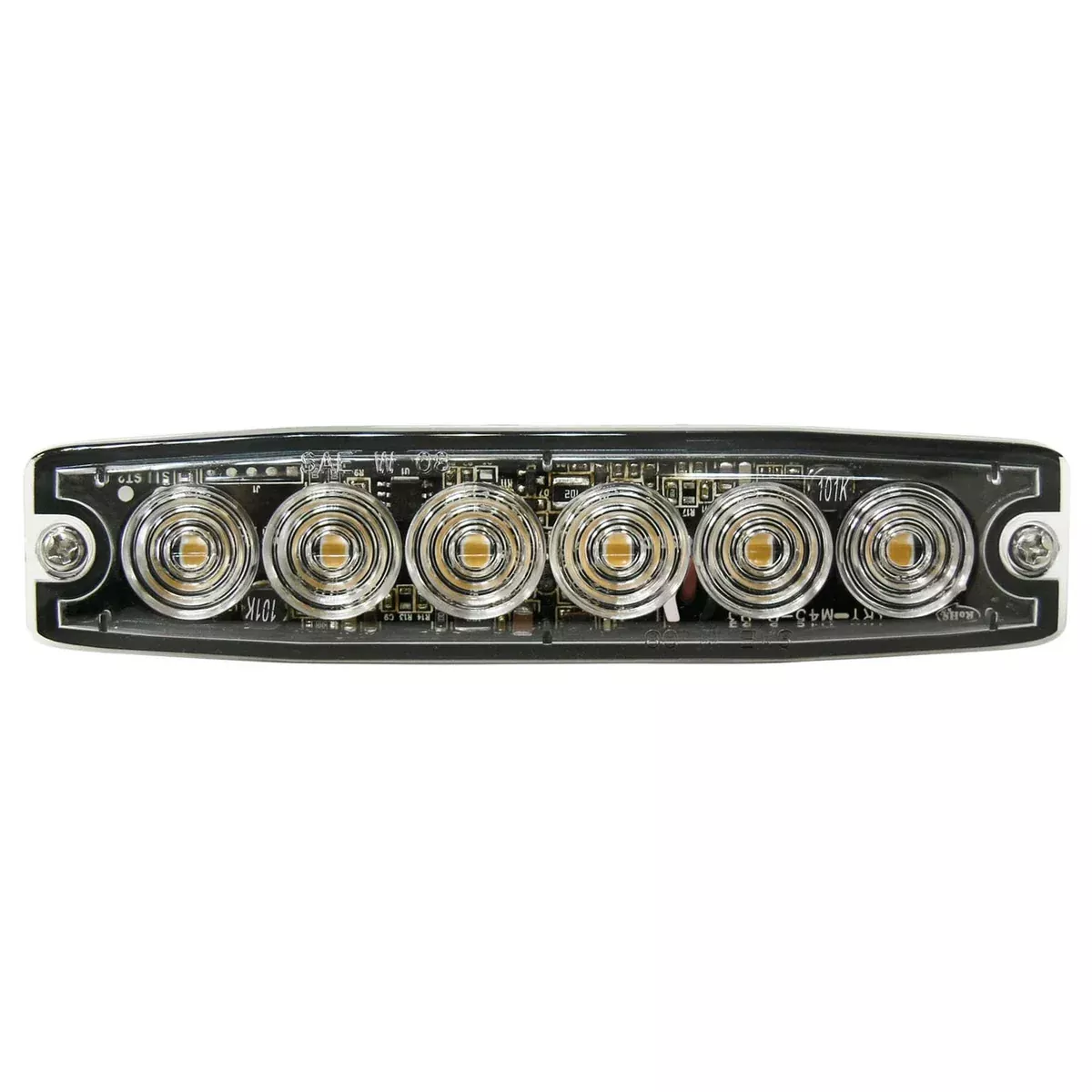 5" LED WARNING LIGHT 23-PATTERN RED/RED-E-916RR