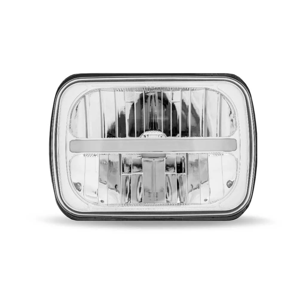 5"x7" Rectangular Projector LED Headlight with Glow Position Halo