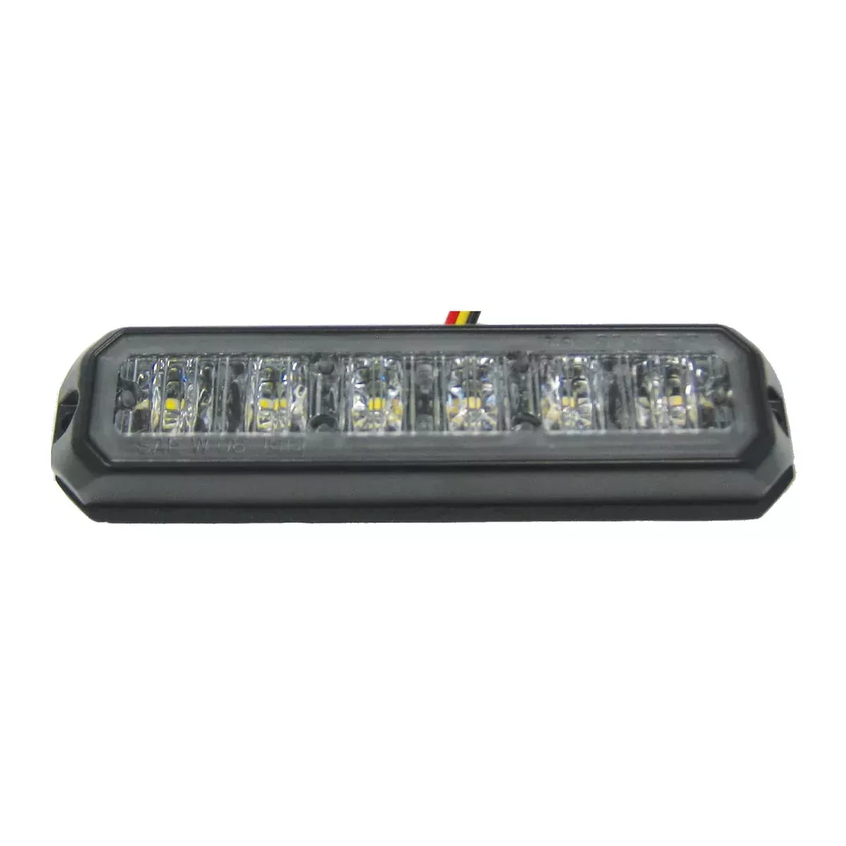 5IN LED WARNING LIGHT, 19-PATTERN, AMBER AND WHITE-E-915AW