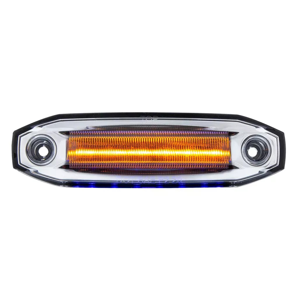 6 Amber LED Light (Clearance/Marker) With 6 Blue LED Side Ditch Light