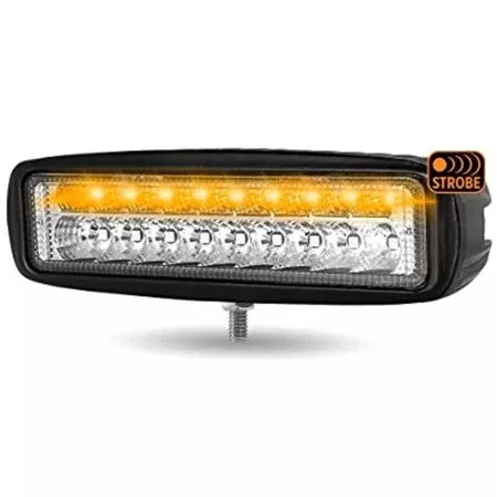 6" Rectangle LED Work Light with Strobe & Spot Beam