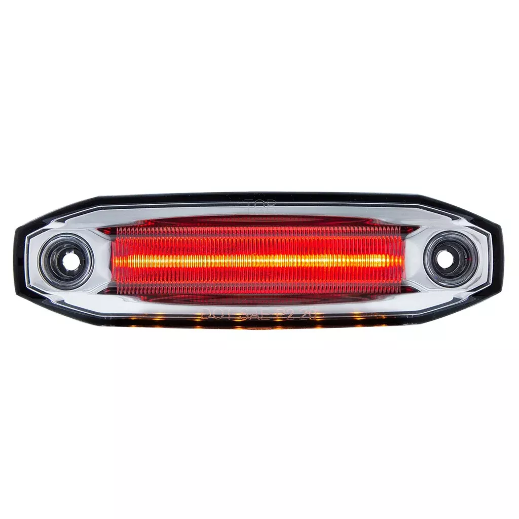 6 Red LED Light (Clearance/Marker) With 6 Amber LED Side Ditch Light