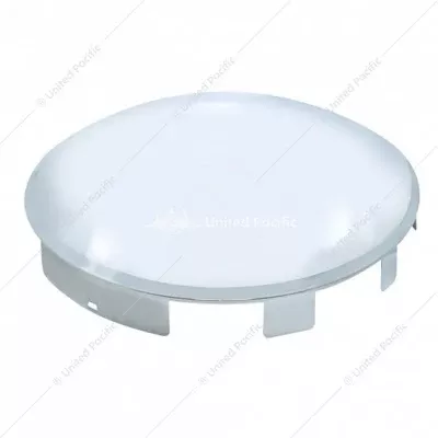 6 Uneven Notched Chrome Dome Front Hubcap - 1" Lip