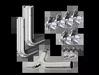 7" Peterbilt Lower Exhaust Kit Drop 90 Elbow With Y-Pipe*