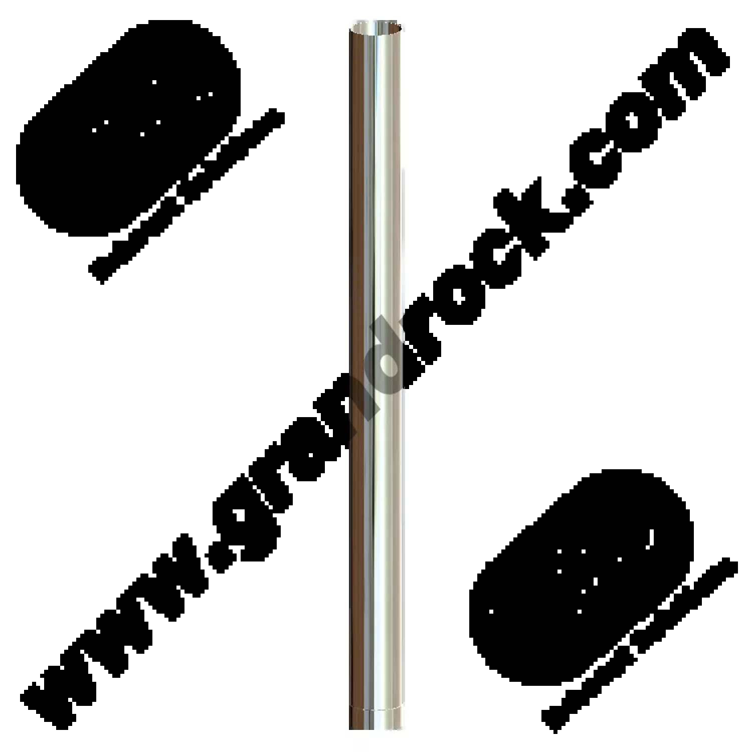 7" X 96" Straight Bottom Chrome Stack Stove Pipe Top