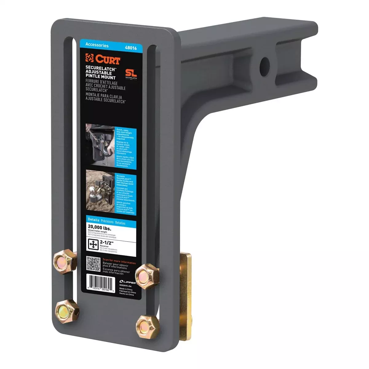ADJUSTABLE PINTLE MOUNT-48016