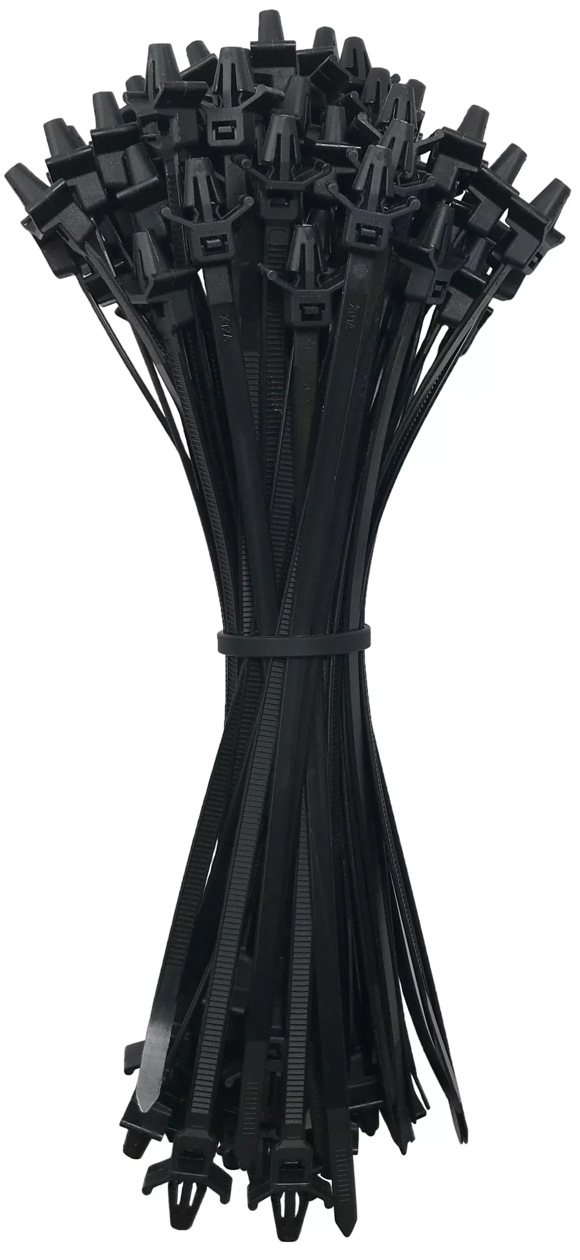 Arrow Head Push Mount Black 7" Inch Cable Ties 50 lbs - 100 Pack