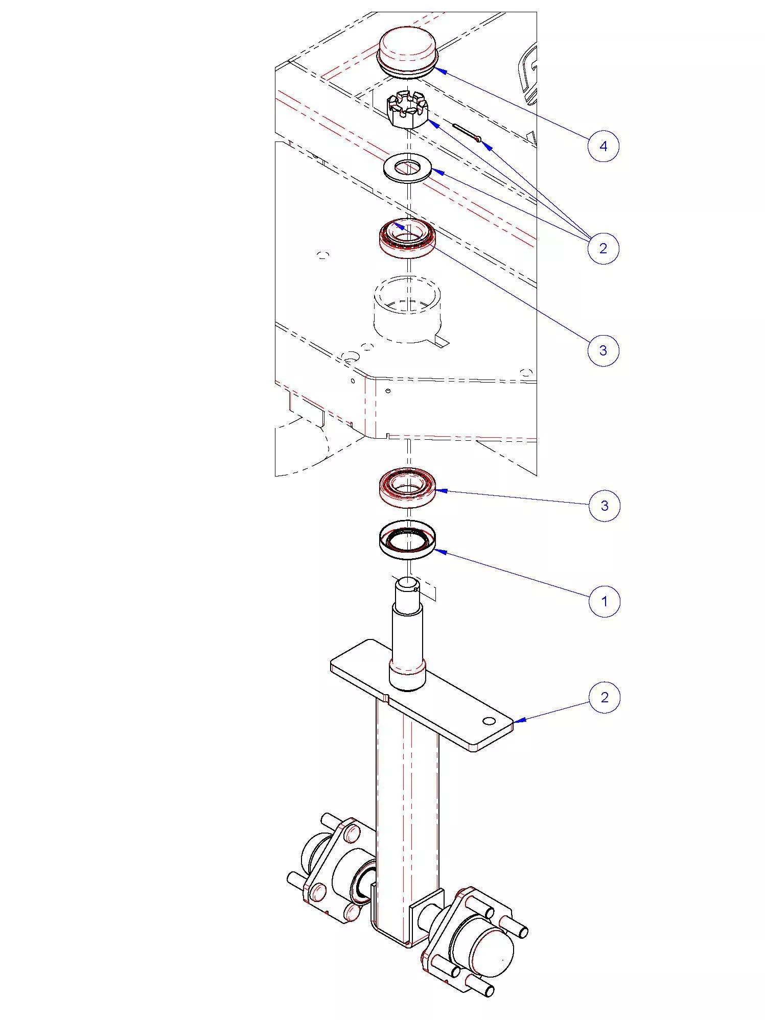 ASM, IS12 FRONT AXLE