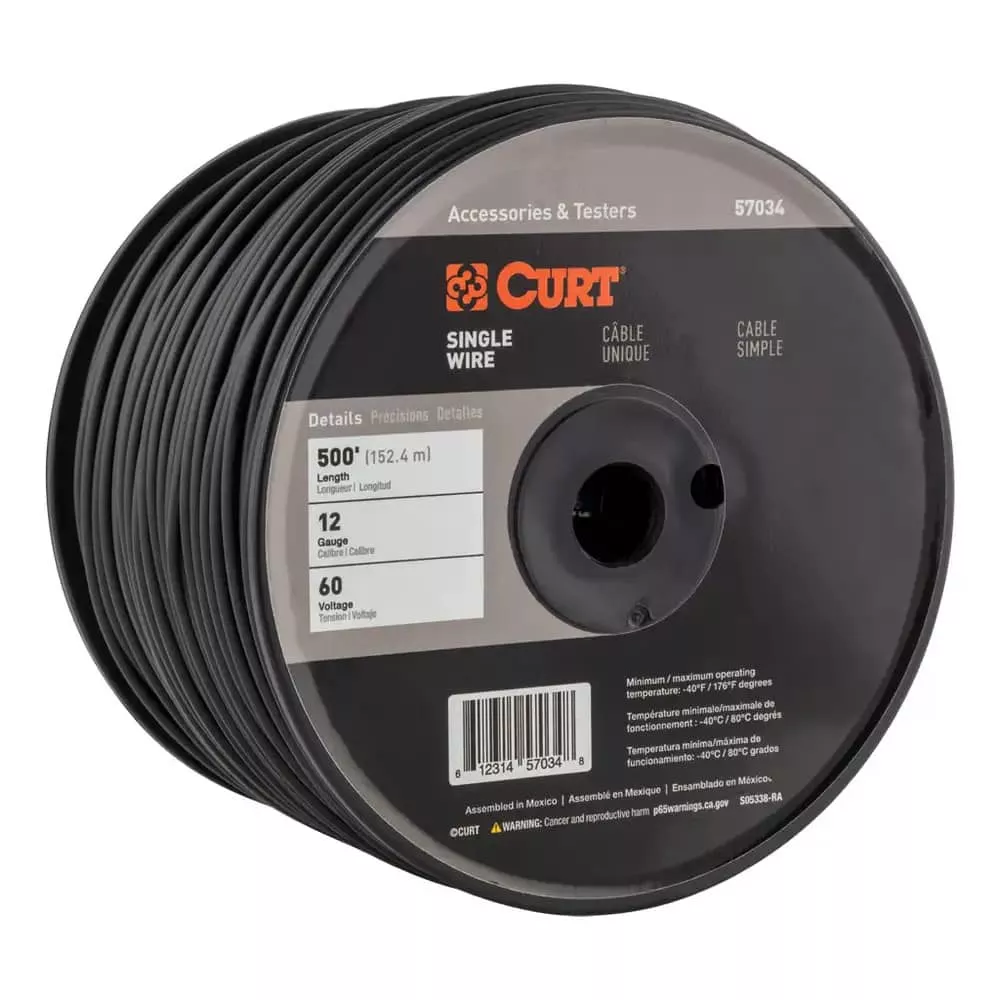AUTOMOTIVE PRIMARY WIRE BLACK 500' SPOOL-57034