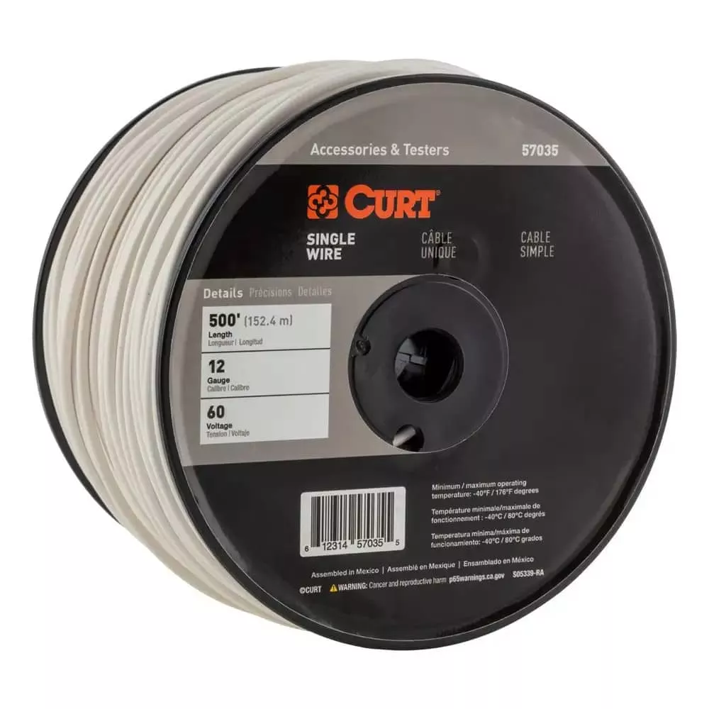 AUTOMOTIVE PRIMARY WIRE WHITE 500' SPOOL-57035
