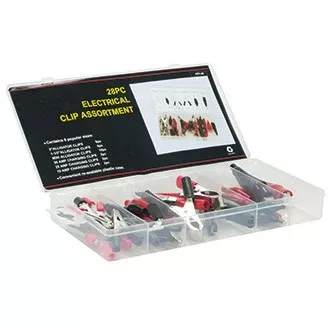 Battery Clip Kit 28 Piece 6 Assorted Sizes Insulated