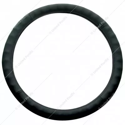 Black Leather Steering Wheel Cover