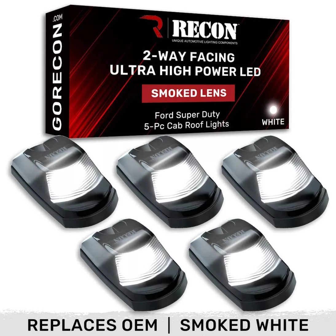 CAB LIGHTS 17-22 S/DUTY 5PC-264343BKHPWH