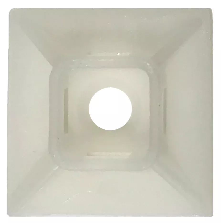 Cable Tie Mounts Natural 1 Inch 18lb-50lb - 100 Pack