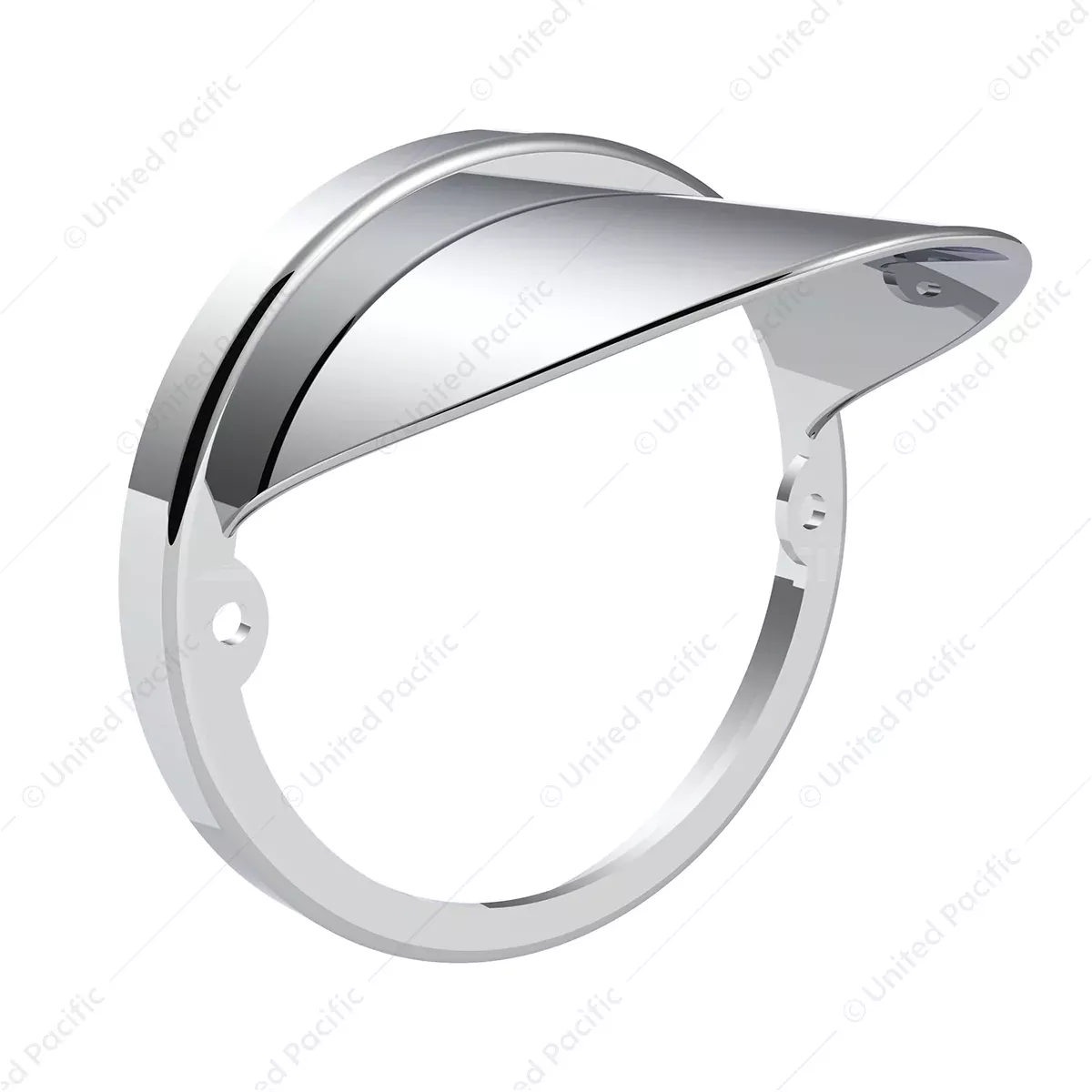Chrome LED Light Flush Mount Base With Visor (Bulk)