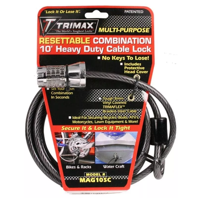 COMBINATION CABLE LOCK-MAG10SC