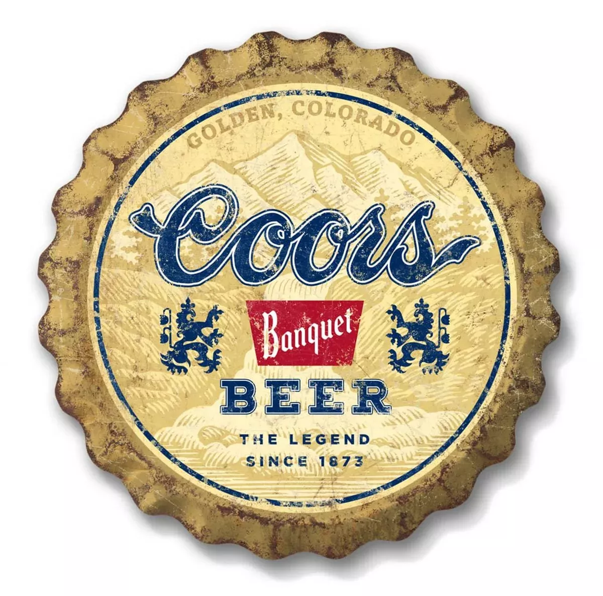 COORS BANQUET WEATHERED BOTTLE CAP-BC2132