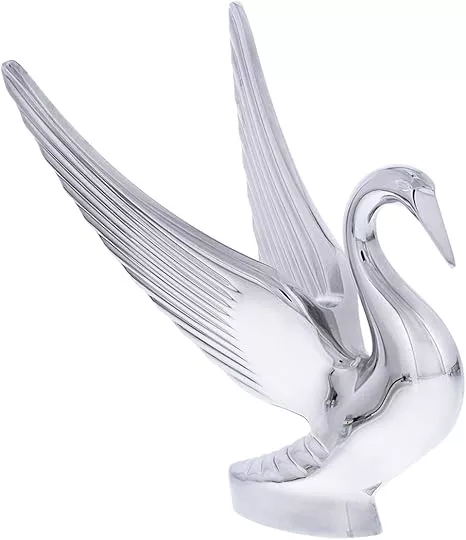 Die-Cast Swan Hood Ornament - Chrome