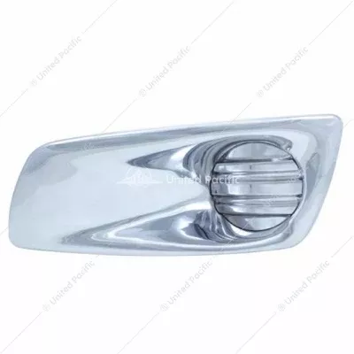 Driver Side Chrome Plastic Fog Light Cover without Light Opening for 2008-2017 Kenworth T600