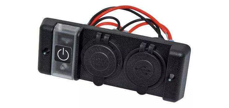 Dual USB and Car Accessory Flush Panel Mount