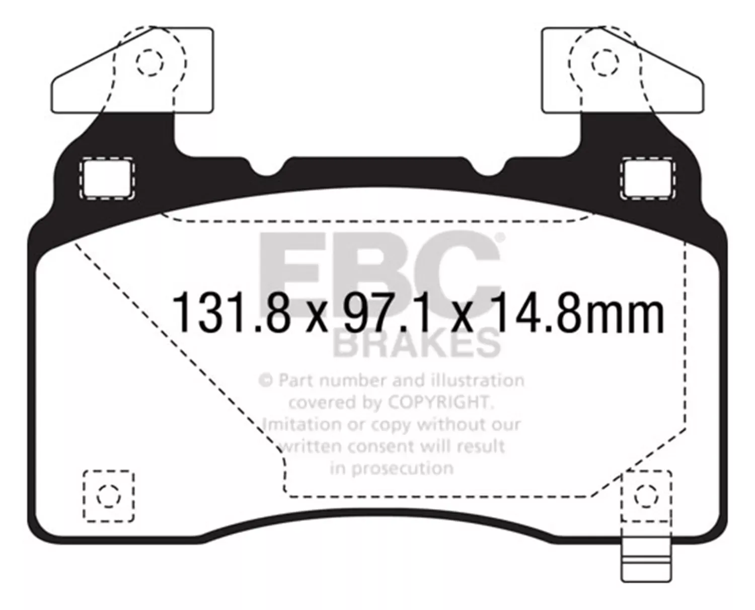 EBC Brakes DP33028C Redstuff Ceramic Low Dust Brake Pads