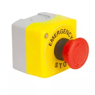 Emergency Stop Switch Push Button Latching Twist Release NC+NC Contacts PC Housing